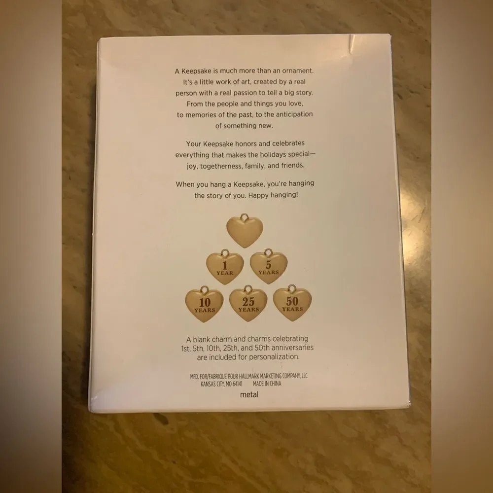 Hallmark Keepsake Christmas Ornament 2019 “You and Me” w/ interchangeable heart